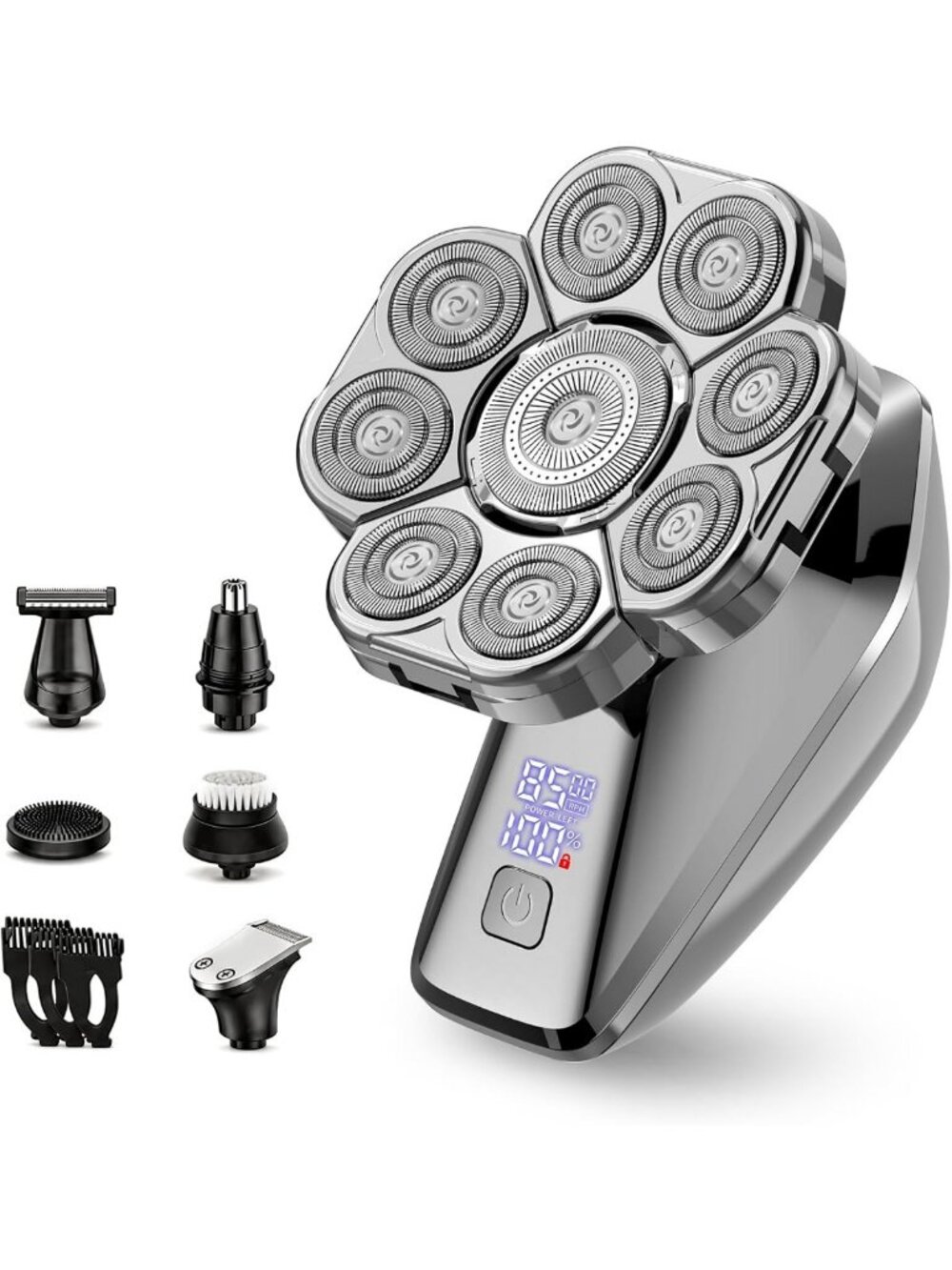9D Electric Razor for Men - 8500 RPM Wet & Dry Head Shaver for Bald Heads